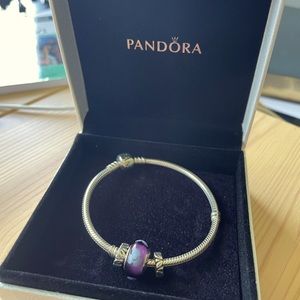 Pandora bracelet with charm and spacers